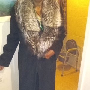 Two full length fur coats one cashmere one full fo